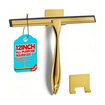 ALFLOD 12-Inch Golden All-Purpose Shower Squeegee for Shower Doors, Tile Show...