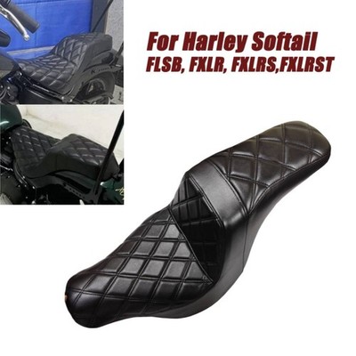 Saddlemen Step-Up Full Lattice Stitch Seat - Black Motorcycle For Harley Softail