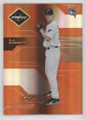 2005 Leaf Limited Spotlight Bronze 55/99 AJ Burnett #63 0b5