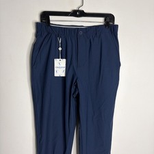 NWT U Suck at Golf Mens 30/32 Blue Dress Athletic Stretch Pants Lightweight