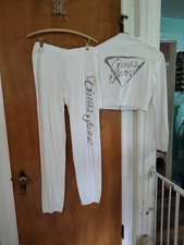 Vintage Guess Jeans Tracksuit with Silver Rhinestone Accents L XL Jacket Pants
