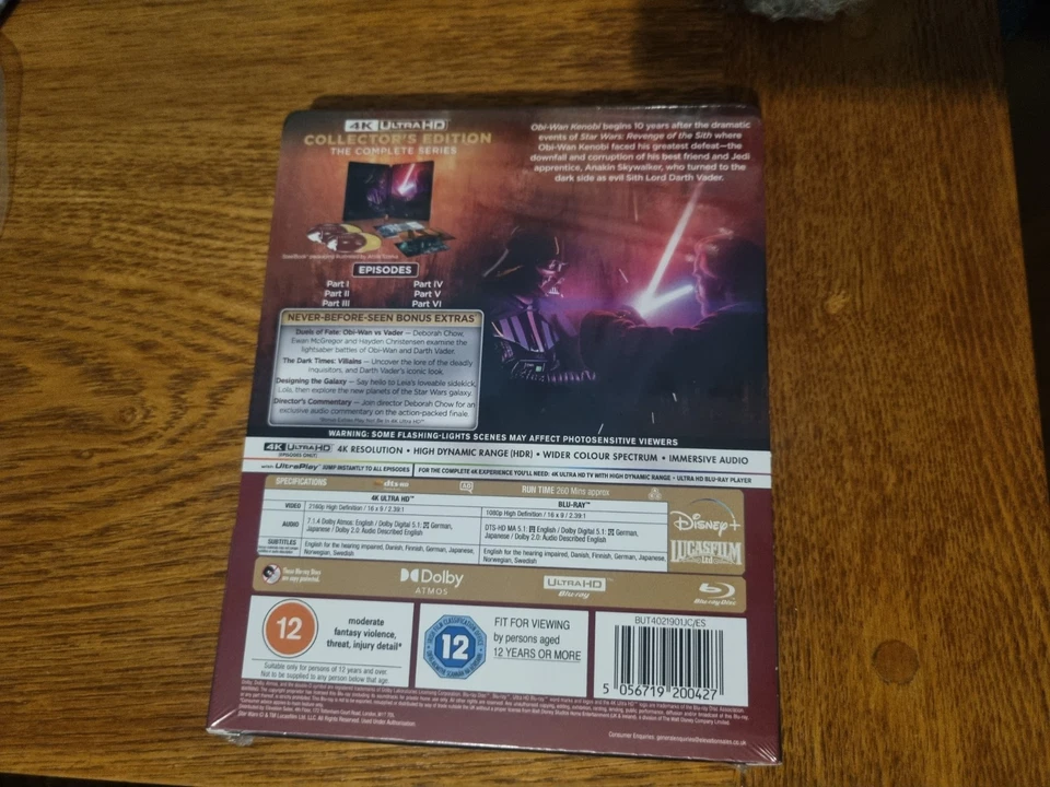 STAR WARS: OBI-WAN KENOBI 4K UHD BLURAY STEELBOOK -NEW SEALED-MINT - Image 2 of 2