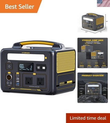 All-in-One Solar Generator | 600W Power Station with Jump Start & Quick Recharge