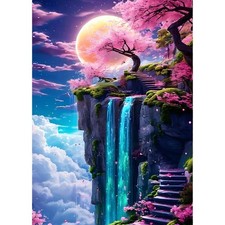 Moonlit Night Diamond Art Kit 12 x 16 Inch 5D DIY Painting Craft Wall Decor