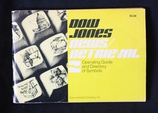 Dow Jones News / Retrieve, Operating Guide & Directory Of Symbols Vintage