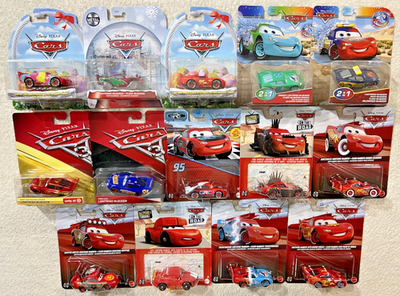 DISNEY CARS ALL LIGHTNING MCQUEEN LOT OF 14 EXCLUSIVES COLOR