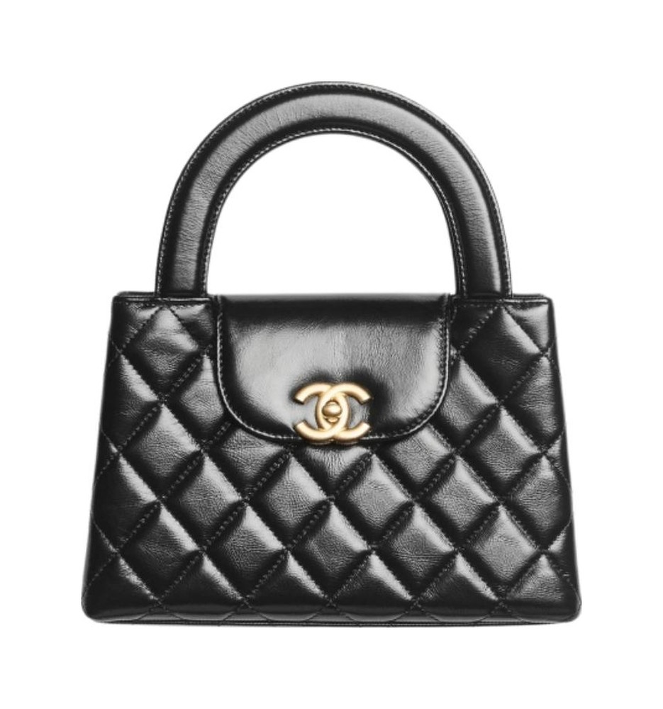 CHANEL 　キルティングミニバッグ CHANEL Kelly Cross Shoulder Handbag Mini Women's Black 7.4x2.7x5