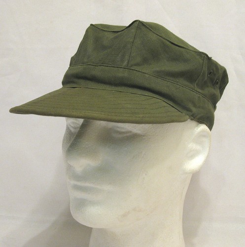 Vietnam War USMC OG-107 Utility Cap Size Medium Original Dated 1969 EXC COND