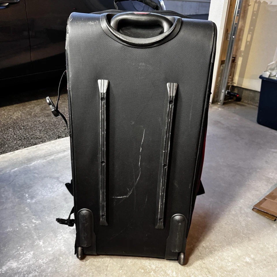 FUL 30" Rolling Wheel Duffel Bag Travel Luggage With Handle Adjustable Suitcase - Image 3 of 4