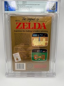 Legend of Zelda NES First Print 5 Screw TM Graded Cart PSA 9.0