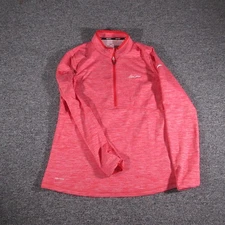Nike Golf Dri-FIT Pullover Womens Large Pink Sea Island RGA Quarter Zip Sweater