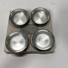 Lot de cendriers FB Rogers Silver Co 775 vaisselle argentée doublée de verre