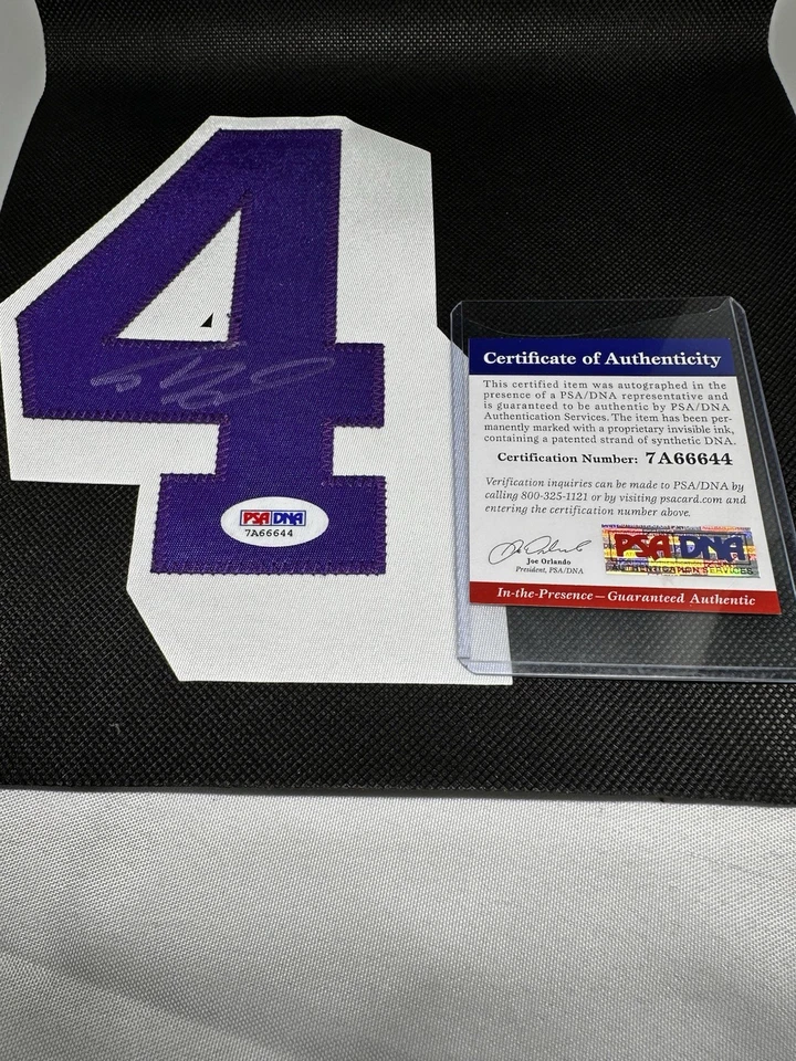Shaquille O'Neal Autographed Purple Number 4. PSA Certified Authentic Auto - Image 2 of 3