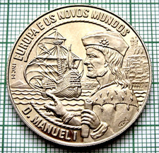 PORTUGAL 1994 2-1/2 ECU, Conqueror Manuel I & Sailing Ship Unusual Coinage BU