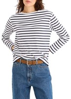 Dockers Damen T-Shirt Boot-Ausschnitt, Baumwolle, GrößE M, Blau