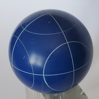 single bocce ball 4-1/4'' blue circle design replacement 2 lb 13 oz