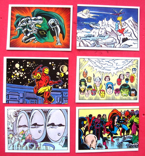 MARVEL SECRET WARS PANINI 1986 6 STICKERS #'s 12/46/48/192/196/199 VG