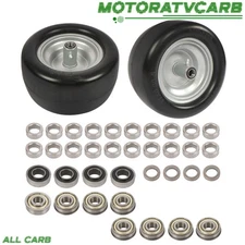 ALL-CARB 2 Pack 11x6.00-5 Flat Free Tire And Wheel Solid Rubbe For Mower Tires