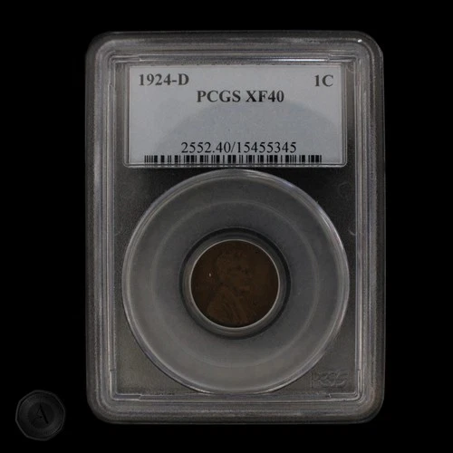 1924 D Lincoln Wheat Cent PCGS XF-40 -E0093