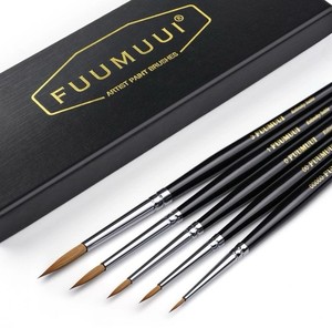 Kolinsky Sable Miniature Watercolor Brushes, Fuumuui 5pcs Professional Small .