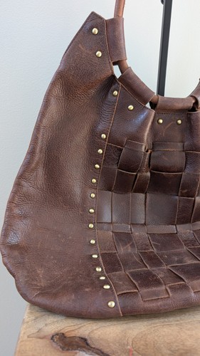 Hobo Brand Leather Handbag with gold studs - Picture 3 of 18