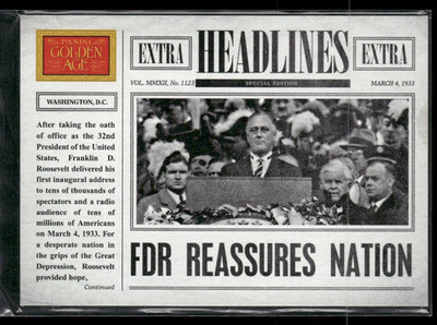 2012 Panini Golden Age - Headlines Franklin D. Roosevelt #3