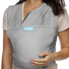 Moby classic gray baby wrap carrier. Baby holder baby wrap carrier fabric Moby
