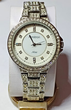Armitron Now 75/5173SV Women's Crystals Quartz Watch PAVE OR ICE-OUT New Batte!