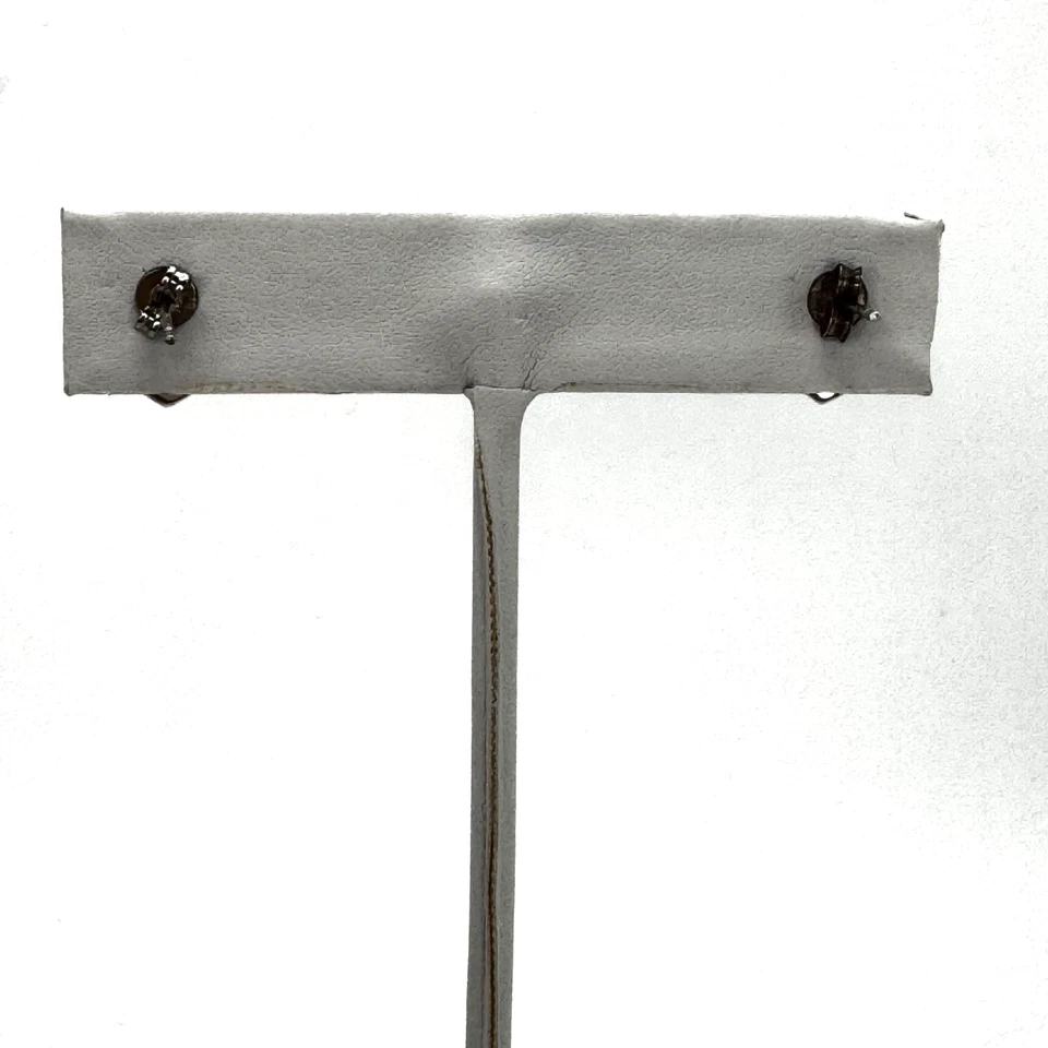 Aretes hexagonales de ópalo azul de plata de ley 925 Foto 4 de 4