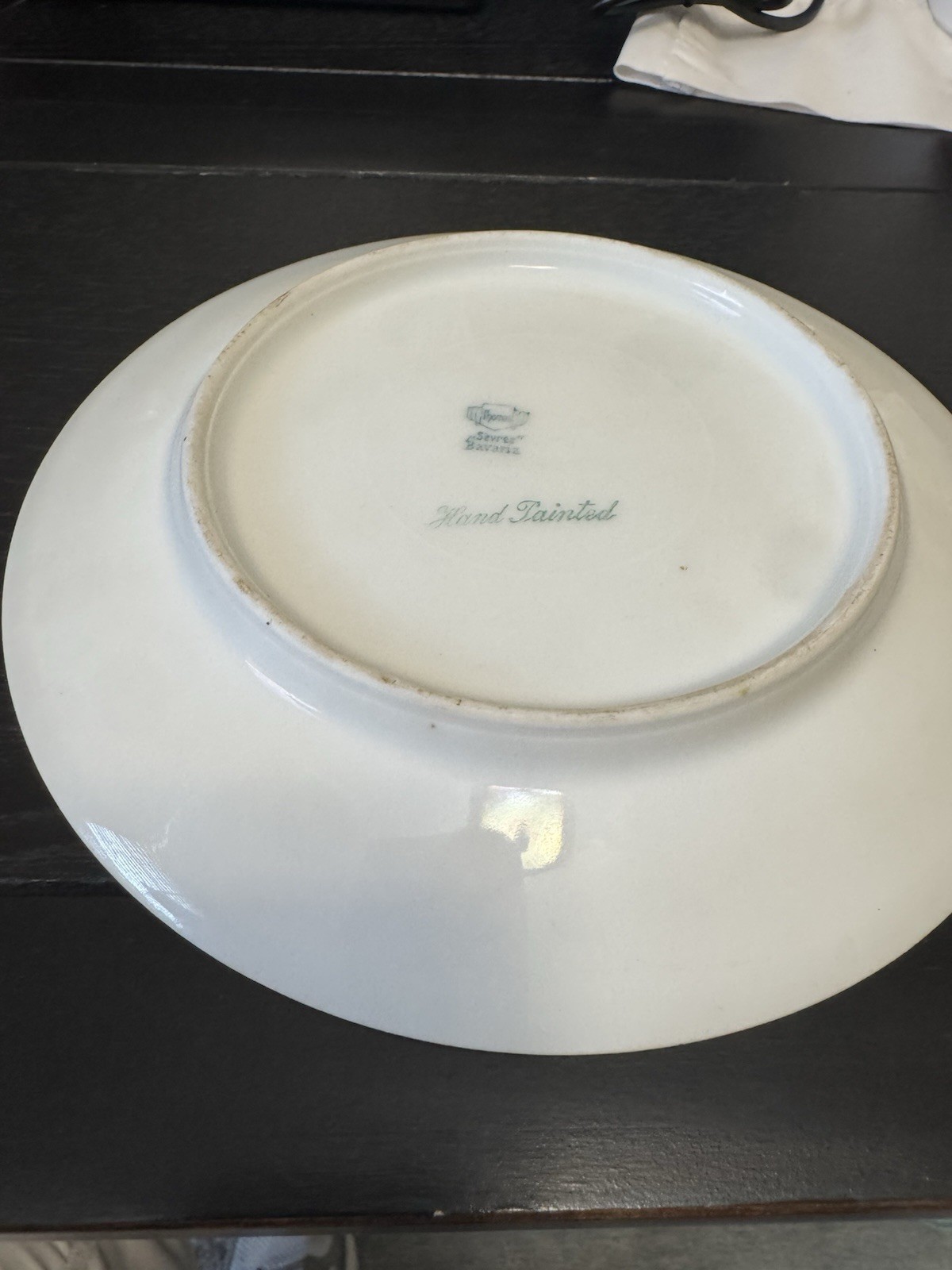 Sevres Sign Sèvres Bavaria Hand Painted Floral Porcelain Oval Decorative Plate 12 ...