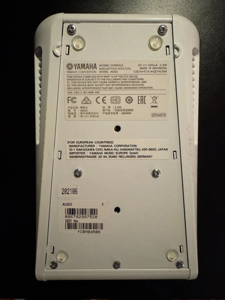 Yamaha AG03 Mixing Console and Audio Interface - USB Bus-Powered - Image 3 of 4