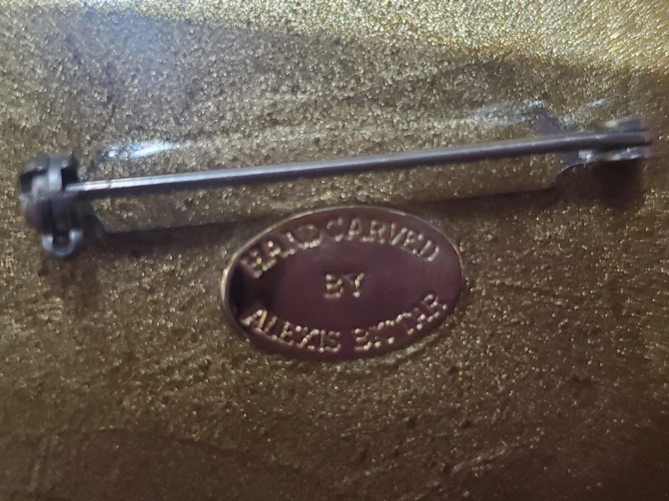 Broche Alexis Bittar Auténtico Flor Cristal Lucite -Blanco 2.75”- Abeja en Movimiento Foto 4 de 4