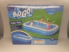 Bestway H2OGO Rectangular Inflatable 8’ 7” x 69” x 18” Above Ground Family Pool