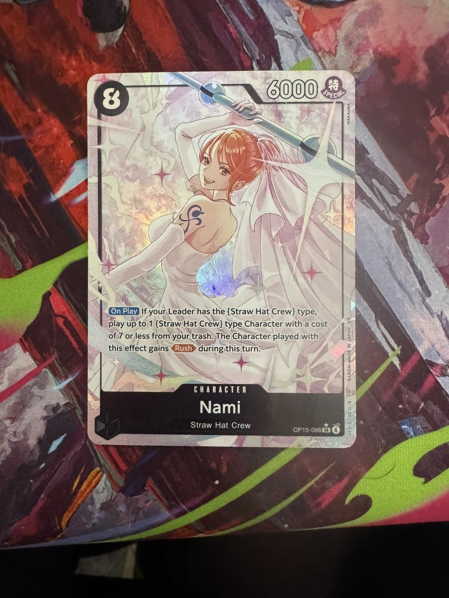 One Piece TCG English OP15-086 Nami Alt Art Parallel | eBay