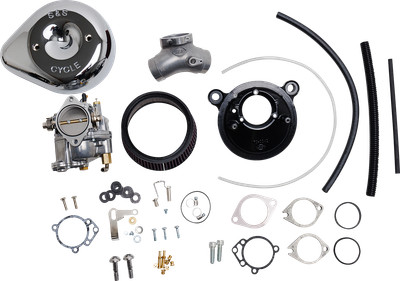 S&S CYCLE Fits Super E Carburetor With Stealth Air Cleaner Kit - Chrome -