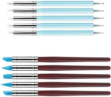 Silicone Clay Sculpting Tool,10 PCS Silicone Polymer Clay Sculpting Tool Pen Rub