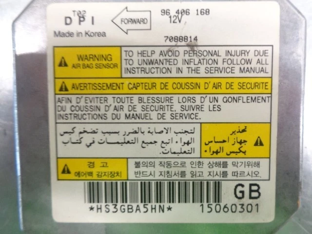 96406168 CENTRALINA  / 4095012 PER DAEWOO KALOS 1.4 SE - Immagine 4 di 4