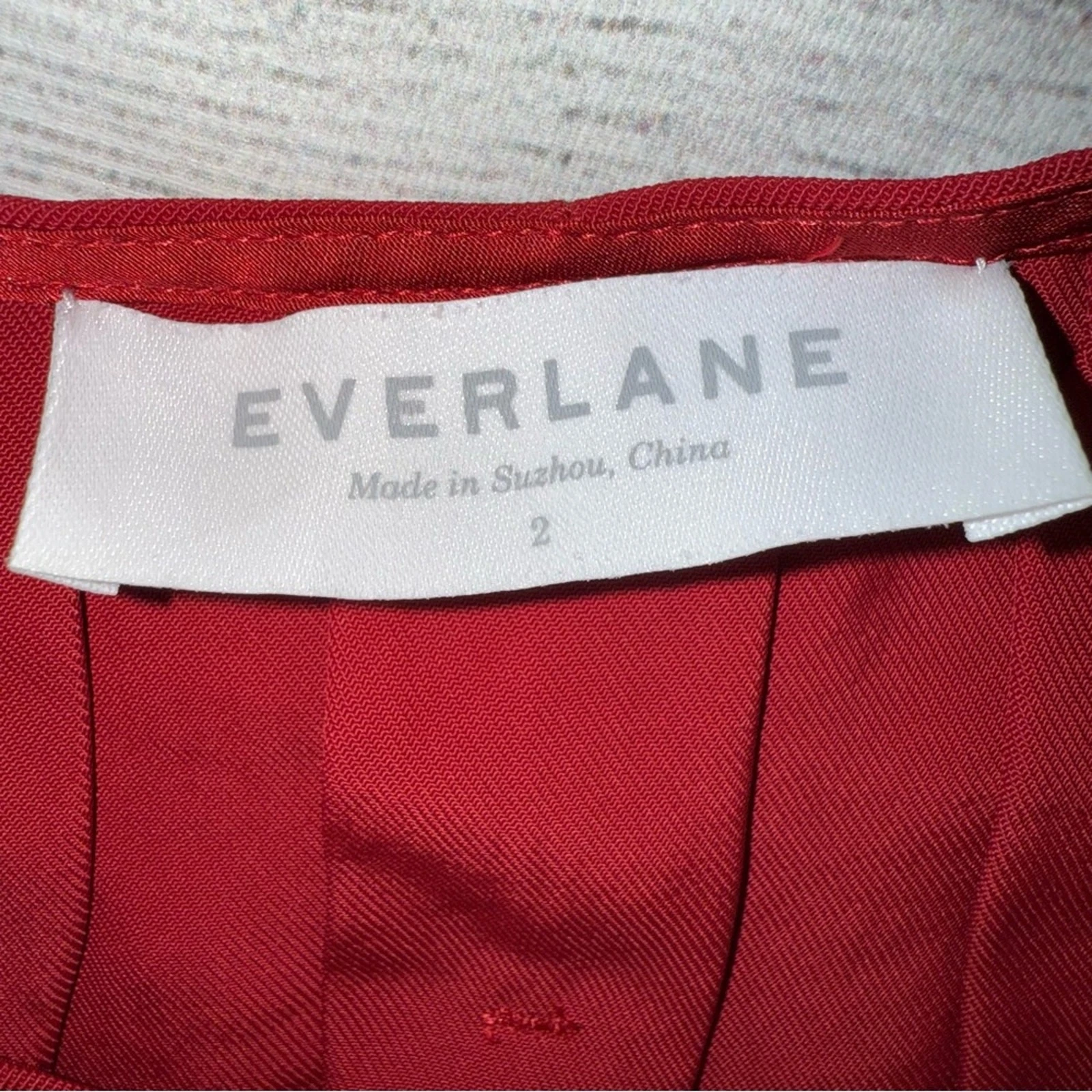 VETEMENTS Abito Everlane The Japanese Go Weave A Line rosso manica corta tasche taglia 2