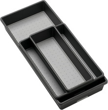 3 Bin Drawer Organizer Set, Multi Purpose Storage for Utensils, Office Bathroo