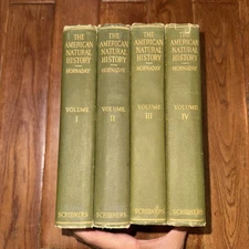 The American Natural History by Hornaday 1914 Color Plates 4 Book Shelf Decor
