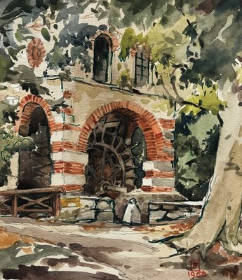 Albert Feuillastre (1896-1976) (126) - watercolor - Île de Ré