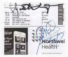 Rick Derringer & Joey Molland Badfinger 7/27/18 Westbury NY Autographed Ticket!