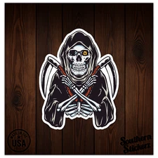 Death Grim Reaper - Vinyl Decal Sticker - Car Window Laptop - ebn7998
