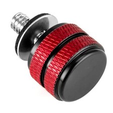 Seat Bolt Mount Screw Oxidized Black with Red 1/4"-20 Thread Aluminum