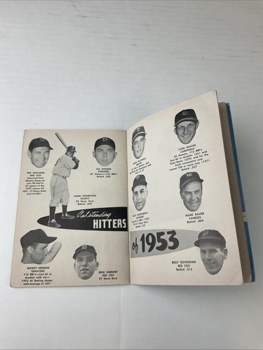 Original 1954 Famous Sluggers Yearbook Mickey Mantle Jackie Robinson TedWilliams - Picture 7 of 7