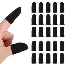Mobile Gaming Finger Sleeve, 40 Pack Controller Finger Thumb Sleeve, Black