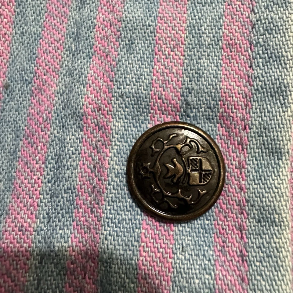 Chaqueta de trabajo vintage a rayas talla pequeña denim rosa azul crop Foto 4 de 4