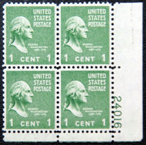 US Stamps Apr 1938 thru Jun 1938, 3 Mint Plate Blocks SC# 804, 806 & 807 MNH - Picture 5 of 12