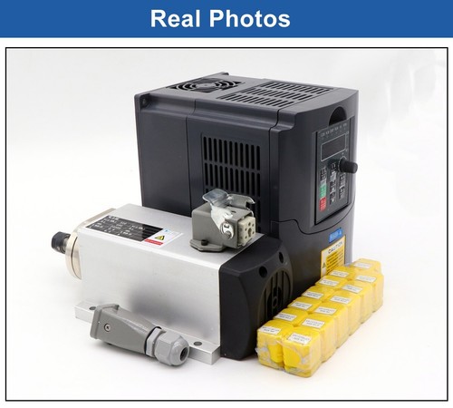 0.8KW Square Air Cooled Spindle AC220V 24000RPM+1.5KW VFD+ER11 for CNC Engravin - Picture 14 of 20
