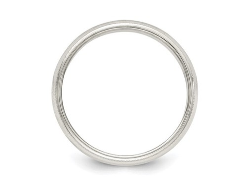 Damen oder Herren Milgrain Hochzeitsband Ring in Sterlingsilber (5 mm) - Bild 2 von 4